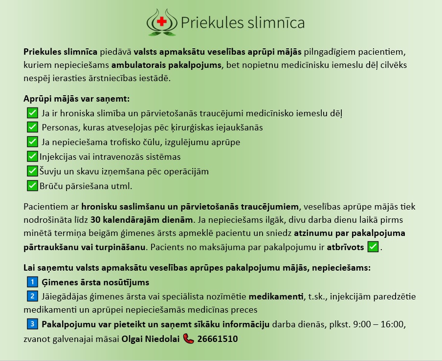 Pieejama valsts apmaksāta veselības aprūpe mājās majas aprupe jpg